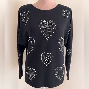 NWT- Hearts Embellished Holiday Sweater
